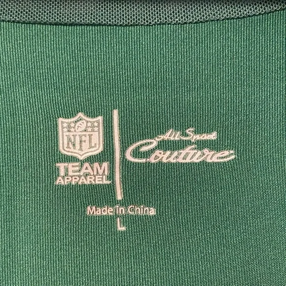 NWT New NFL  New York Jets  Logo Women's Long Sleeve  Tee Shirt Top Green Sz. L - Picture 3 of 5